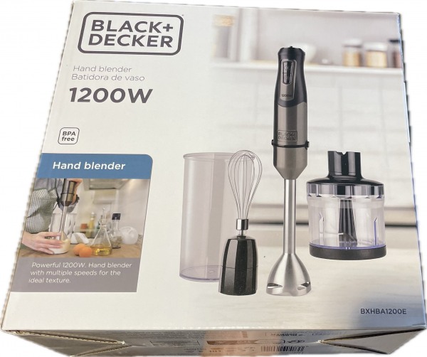 Black & Decker BXHBA1200E Stabmixer-Set 1200W edelstahl